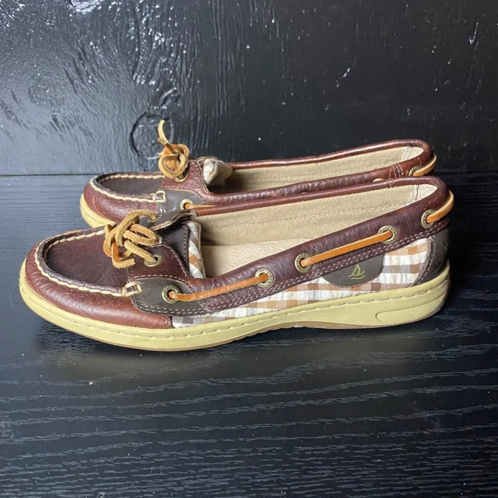 Sperry‎ Top-Sider Womens 5.5 Brown Leather Boat Shoes